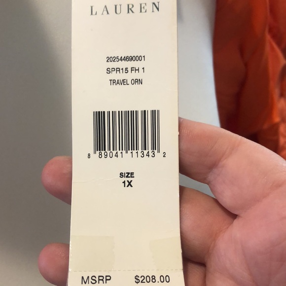 RALPH LAUREN Women’s Single Breasted Orange Trench Coat w Gold Buttons NWT - Picture 11 of 13